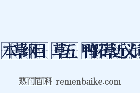 本草纲目·草五·鸭跖草近义词是什么意思的图片